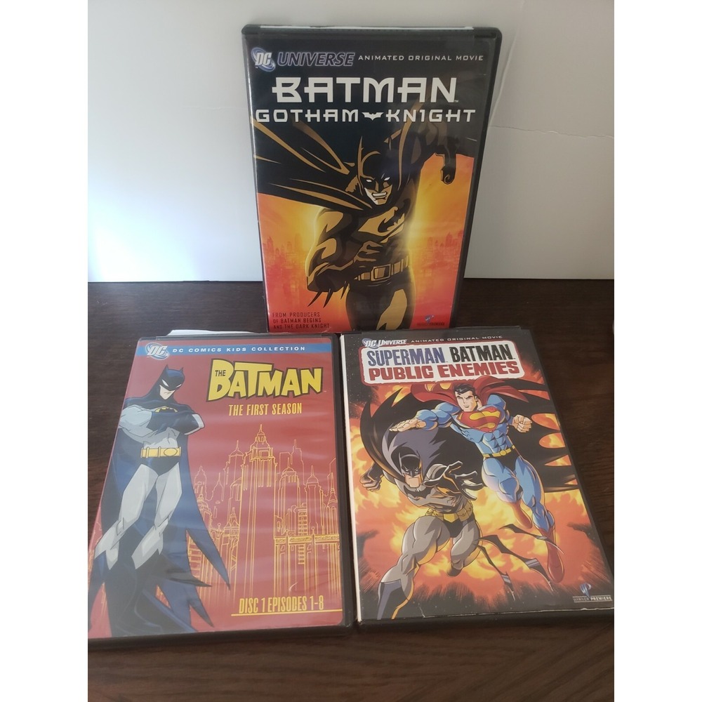 The Batman First Season Gotham Knight Series Animation DVD Lot of 3 Superman